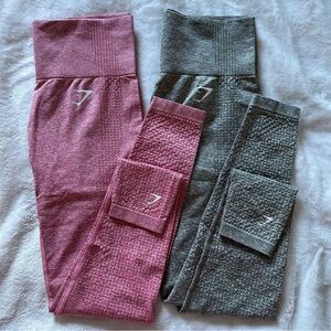 Pink and Gray Athletic Leggings